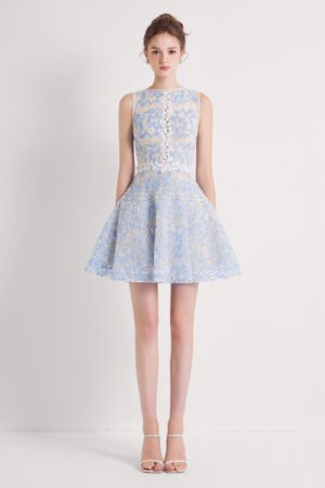 A-line-Boat-Neck-Embroidered-Lace-Mini-Dress-DeNio-alleiz