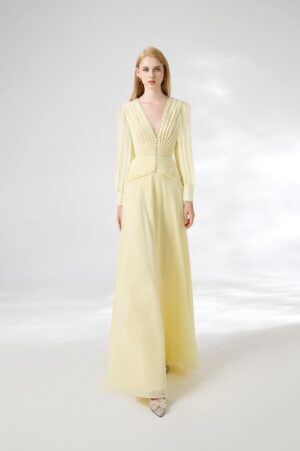 A-line-Cuff-Sleeved-Chiffon-Floor-Length-Dress-Happy-Clothing-alleiz-6