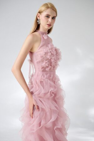 A-line-Flower-Applique-Organza-Floor-Length-Dress-Happy-Clothing-alleiz-1