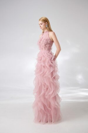 A-line-Flower-Applique-Organza-Floor-Length-Dress-Happy-Clothing-alleiz-4