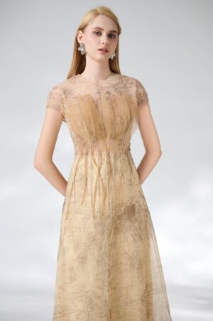 A-line-Jewel-Neck-Organza-Ankle-Length-Dress-Happy-Clothing-alleiz-1