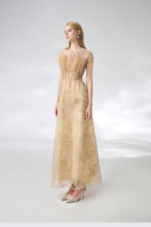 A-line-Jewel-Neck-Organza-Ankle-Length-Dress-Happy-Clothing-alleiz-3