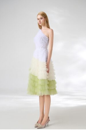 A-line-One-Shoulder-Organza-Below-The-Knee-Dress-Happy-Clothing-alleiz-2