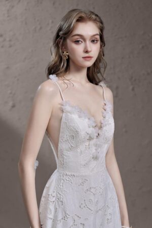 A-line-Plunge-Neck-Lace-Floor-Length-Dress-Delicate-alleiz-1