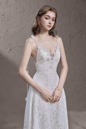 A-line-Plunge-Neck-Lace-Floor-Length-Dress-Delicate-alleiz-2