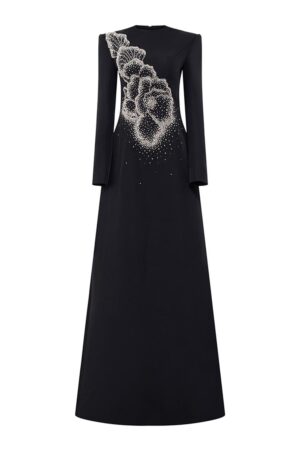 A-line-Round-Neck-Crepe-Floor-Length-Dress-TRACY-STUDIO-alleiz