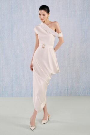 Asymmetric-Diagonal-Neck-Silk-Blend-Ankle-Length-Dress-White-Plan-alleiz