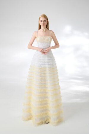 Ball-Gown-Ruffle-Trim-Organza-Floor-Length-Dress-Happy-Clothing-alleiz-5