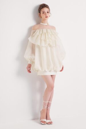 Blouson-Ruffle-Layer-Organza-Mini-Dress-DeNio-alleiz-3