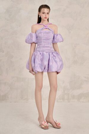 Bubble-Twisted-Chiffon-Mini-Dress-LINH-PHUNG-alleiz-4