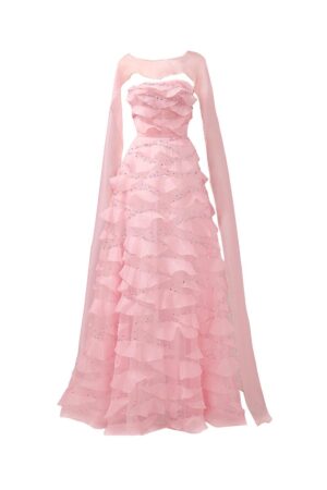 Cape-Ruffle-Layer-Organza-Floor-Length-Set-Happy-Clothing-alleiz