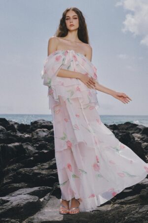 Deer-Layered-Off-Shoulder-Chiffon-Ankle-Length-Dress-LINH-PHUNG-alleiz-1