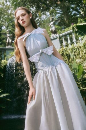 Drop-Waist-Halter-Neck-Chiffon-Midi-Dress-LINH-PHUNG-alleiz-4