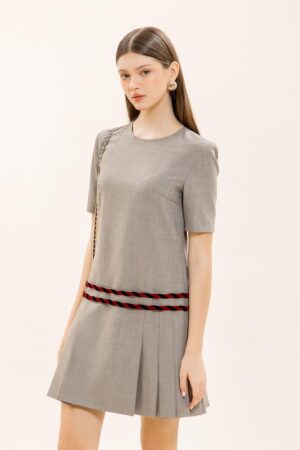 Drop-Waist-Round-Neck-Polyester-Mini-Dress-Decos-alleiz-3
