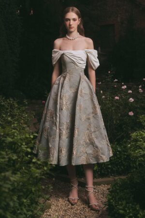 Fit-and-Flare-Off-Shoulder-Brocade-Midi-Dress-LINH-PHUNG-alleiz