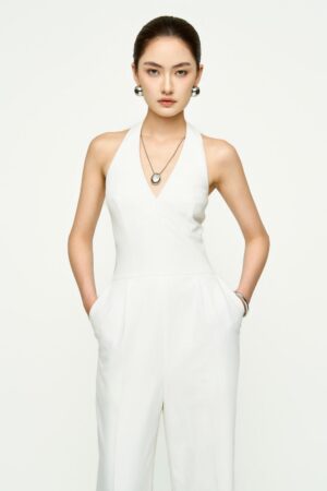 Halter-Side-Pocket-Twill-Floor-Length-Jumpsuit-Hobb-alleiz-3