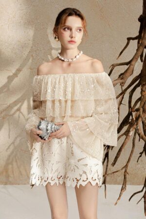 Layered-Off-Shoulder-Tulle-Top-BELOVED-alleiz-1