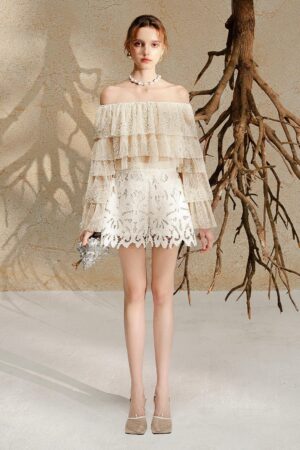 Layered-Off-Shoulder-Tulle-Top-BELOVED-alleiz-4