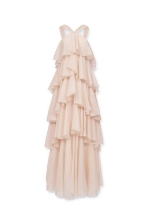 Layered-V-Neck-Poly-Organza-Floor-Length-Dress-BELOVED-alleiz