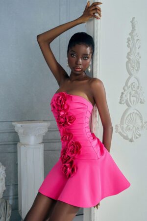 Rose-Drop-Waist-Gathered-Silk-Satin-Mini-Dress-RITARA-alleiz-4
