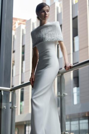 Sheath-Back-Slit-Crepe-Floor-Length-Dress-LEKIEU-alleiz-3