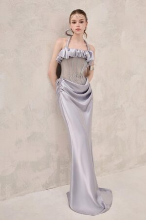 Sheath-Halter-Neck-Silk-Floor-Length-Dress-LINH-PHUNG-alleiz-4