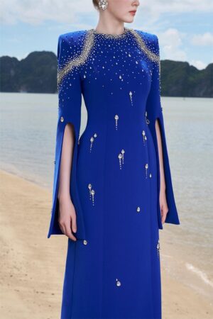 Sheath-Hanging-Sleeved-Velvet-Satin-Floor-Length-Dress-TRACY-STUDIO-alleiz-17