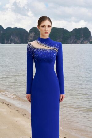 Sheath-Long-Sleeved-Crepe-Floor-Length-Dress-TRACY-STUDIO-alleiz-22