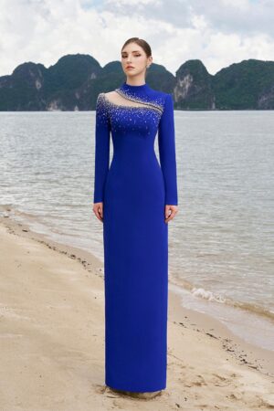 Sheath-Long-Sleeved-Crepe-Floor-Length-Dress-TRACY-STUDIO-alleiz-23