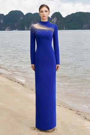 Sheath-Long-Sleeved-Crepe-Floor-Length-Dress-TRACY-STUDIO-alleiz-24