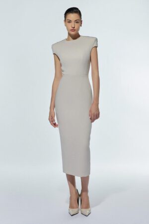 Sheath-Round-Neck-Crepe-Midi-Dress-LEKIEU-alleiz-8