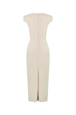 Sheath-Round-Neck-Crepe-Midi-Dress-LEKIEU-alleiz-9