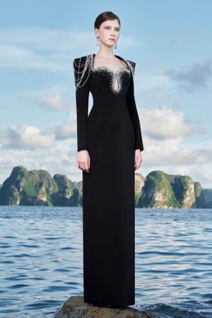 Sheath-Teardrop-Cut-Out-Crepe-Floor-Length-Dress-TRACY-STUDIO-alleiz-4