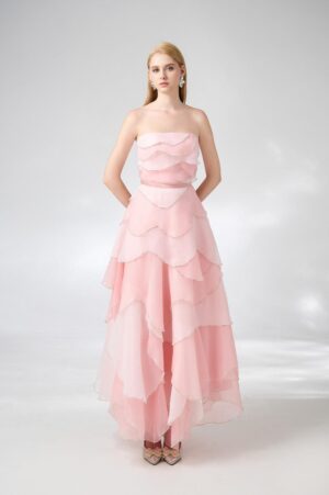 Strapless-Layered-Organza-Ankle-Length-Dress-Happy-Clothing-alleiz-2