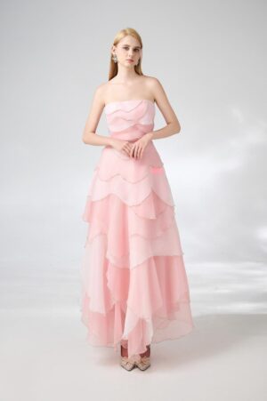 Strapless-Layered-Organza-Ankle-Length-Dress-Happy-Clothing-alleiz-3