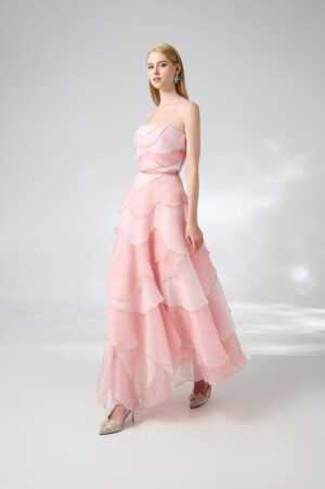 Strapless-Layered-Organza-Ankle-Length-Dress-Happy-Clothing-alleiz-5