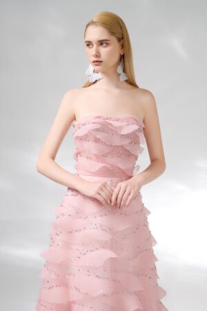 Strapless-Stone-Organza-Floor-Length-Dress-Happy-Clothing-alleiz-1