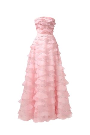 Strapless-Stone-Organza-Floor-Length-Dress-Happy-Clothing-alleiz