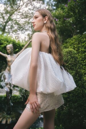 Strapless-Straight-Across-Neck-Brocade-Mini-Dress-LINH-PHUNG-alleiz-2