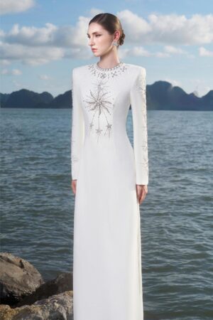 Sun-A-line-Round-Neck-Crepe-Floor-Length-Dress-TRACY-STUDIO-alleiz-1